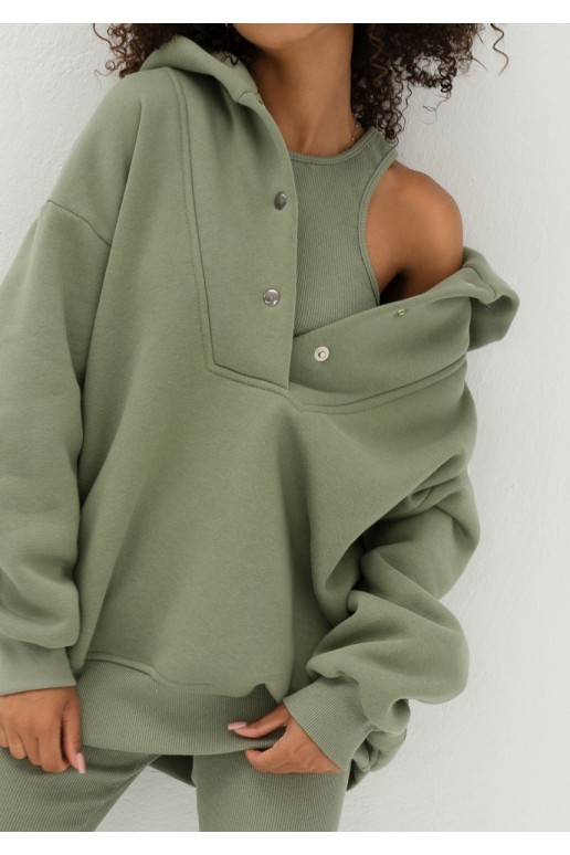 Hype - Olive green knitted short top Hype - Olive green knitted short top