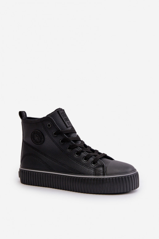 Women's Insulated Sneakers Made Of Eco Leather Big Star Black