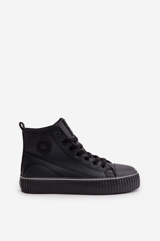 Women's Insulated Sneakers Made Of Eco Leather Big Star Black