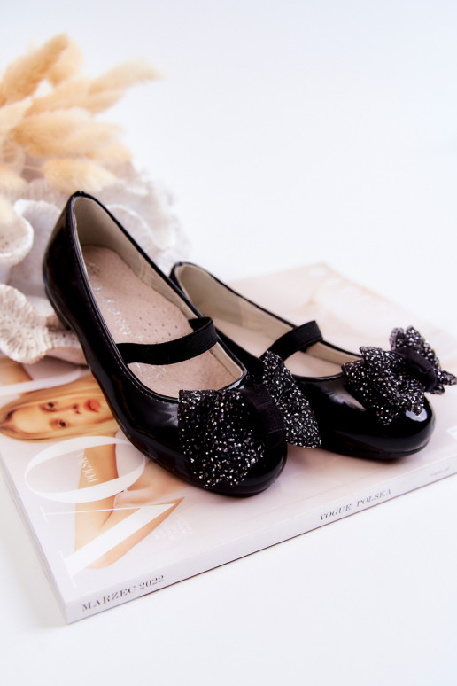 D tsk lakovan baler nky s mašl Black Zolly D tsk lakovan baler nky s mašl Black Zolly