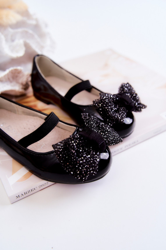 D tsk lakovan baler nky s mašl Black Zolly