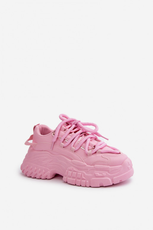 Women's Sneakers on Chunky Sole Pink Nevela