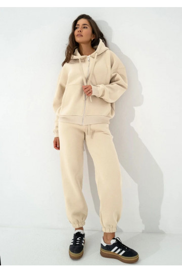 Glee - Creamy zipped hoodie