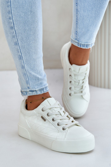 copy of Leisure shoes with platform warmed Big Star OO274A464 white color