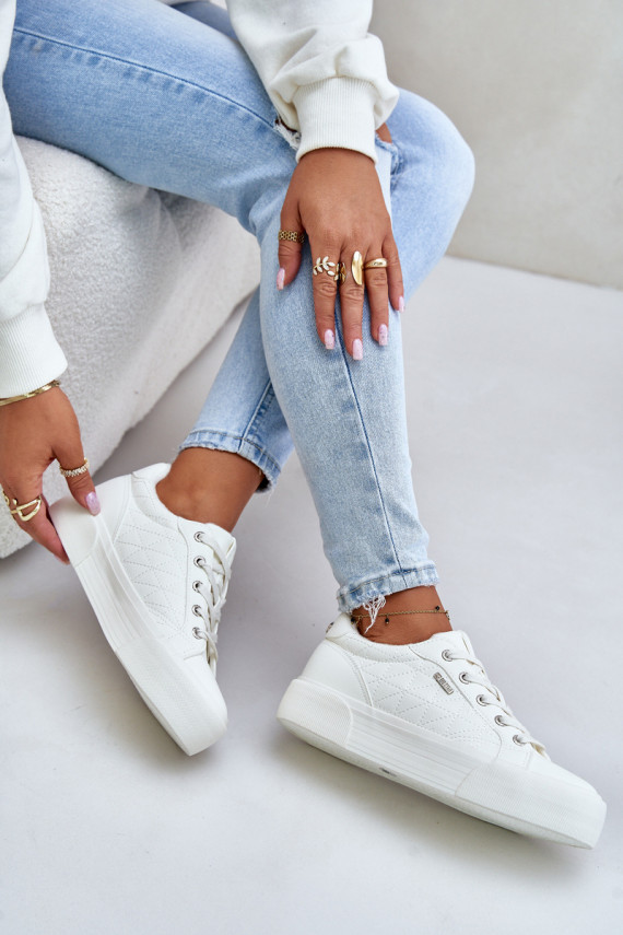 copy of Leisure shoes with platform warmed Big Star OO274A464 white color