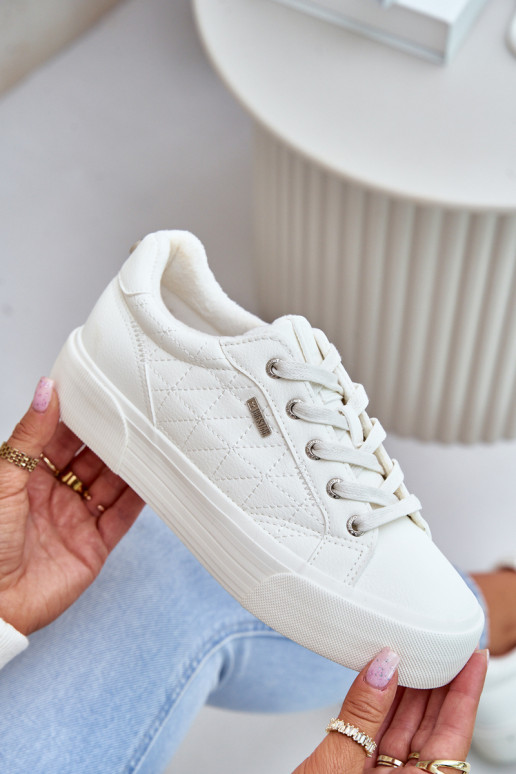 copy of Leisure shoes with platform warmed Big Star OO274A464 white color