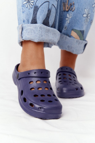 Women's Flip-Flops Navy Blue Foam EVA Dots 2