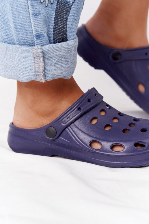 Women's Flip-Flops Navy Blue Foam EVA Dots