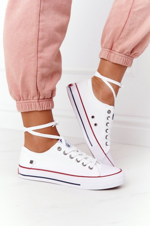 Women's Classic Low Sneakers Big Star DD274336 White