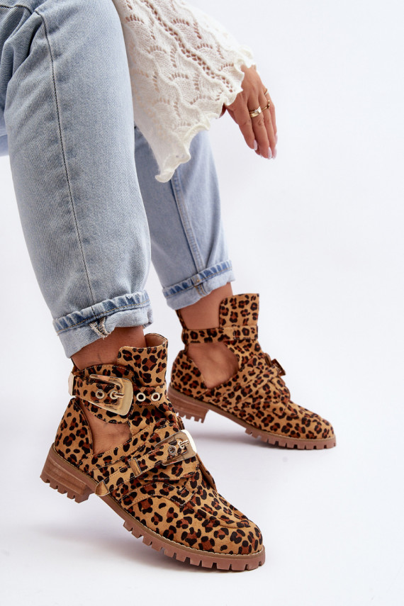 Lu Boo Suede Boots With Cutouts Panther Rock Girl