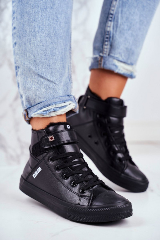 BIG STAR Leather Warmed Sneakers V274542FW Black