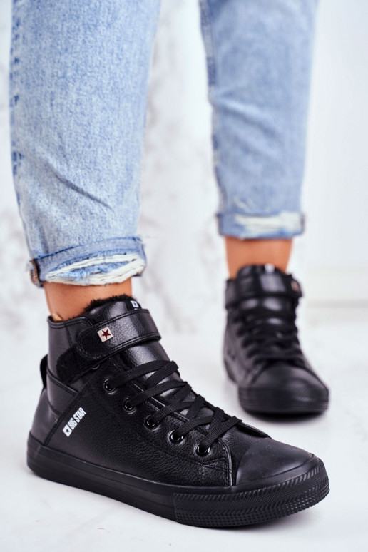 BIG STAR Leather Warmed Sneakers V274542FW Black