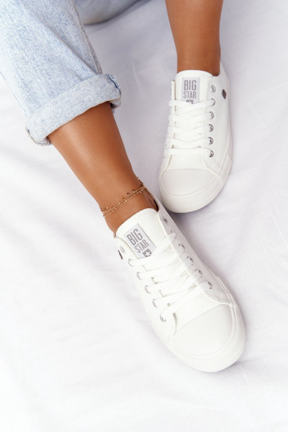 Women's Leather Sneakers Big Star White V274869