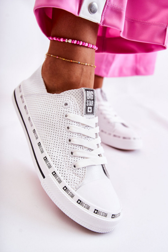 Women's Openwork Sneakers Big Star White FF274024