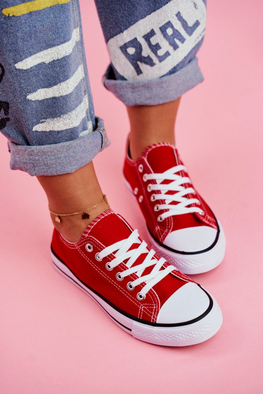 Classic Women's Sneakers Red Omerta