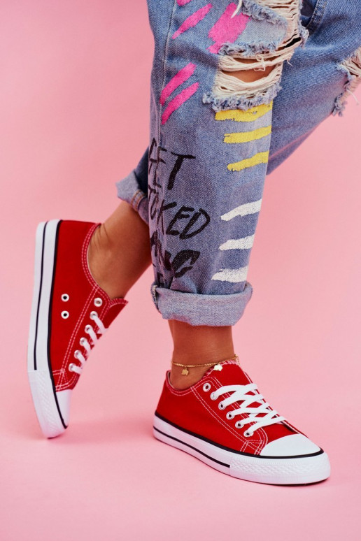 Classic Women's Sneakers Red Omerta