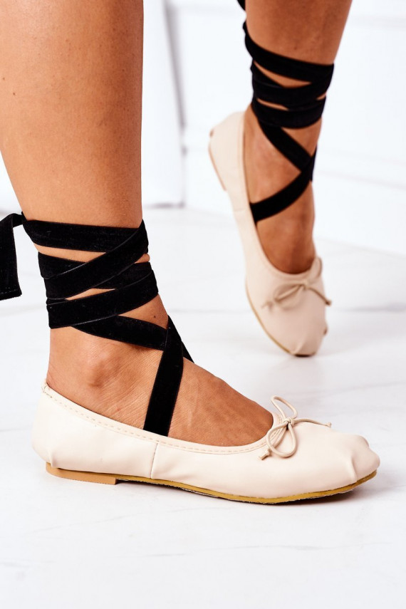 Lace-up Ballerinas Lu Boo Nude