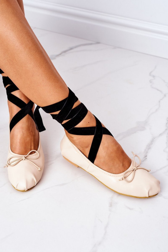 Lace-up Ballerinas Lu Boo Nude