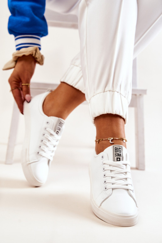 Leather Tennis Shoes Big Star JJ274311 White