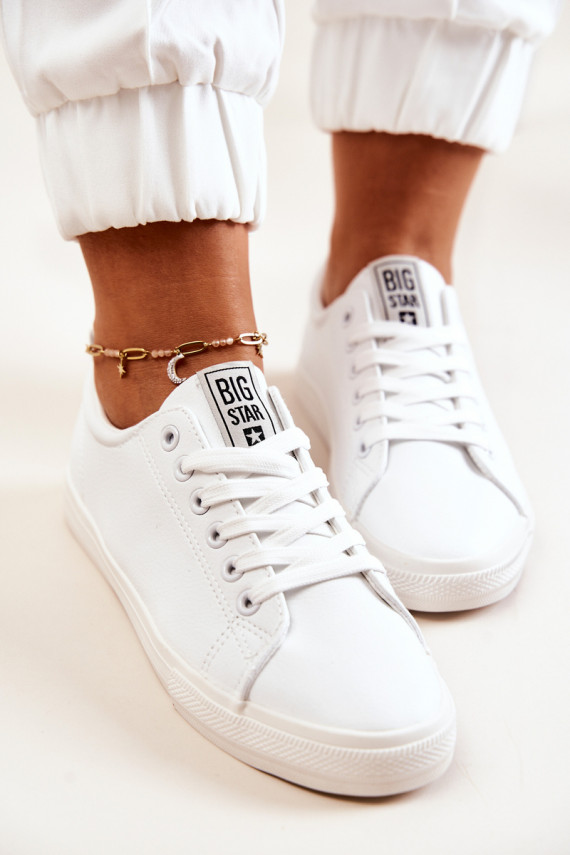 Leather Tennis Shoes Big Star JJ274311 White