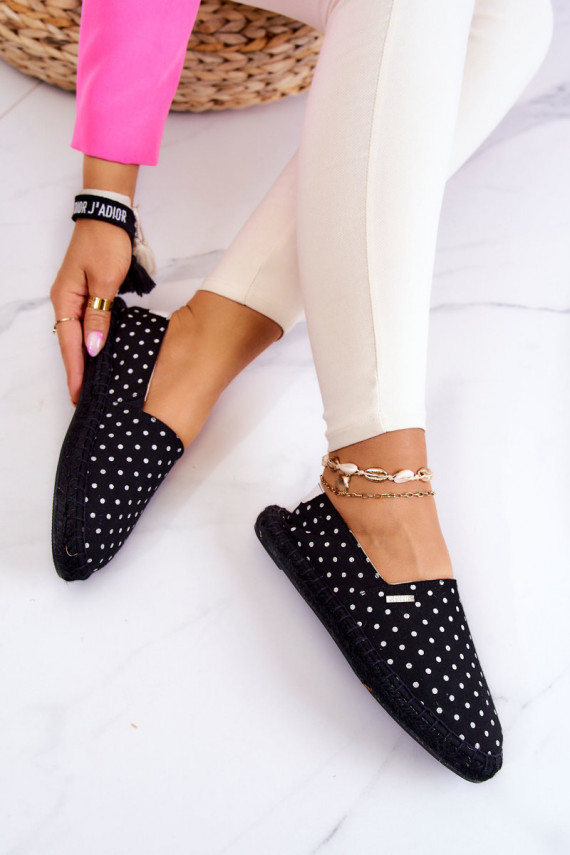 Women's Espadrilles With Polka Dots Big Star JJ274867 Black