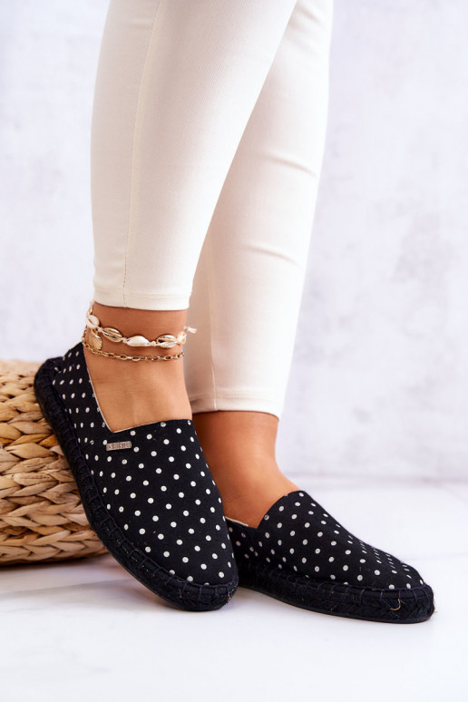 Women's Espadrilles With Polka Dots Big Star JJ274867 Black