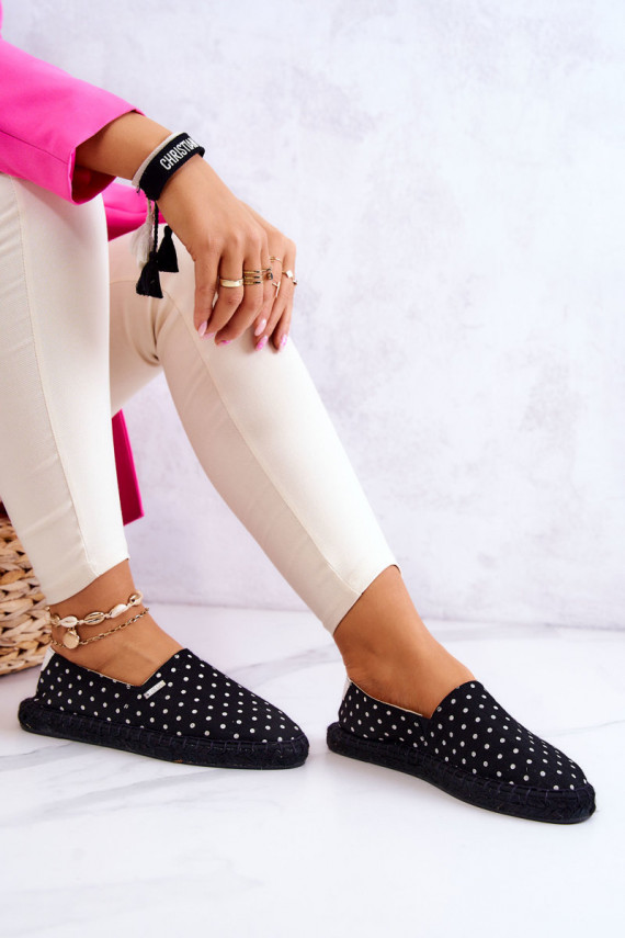 Women's Espadrilles With Polka Dots Big Star JJ274867 Black