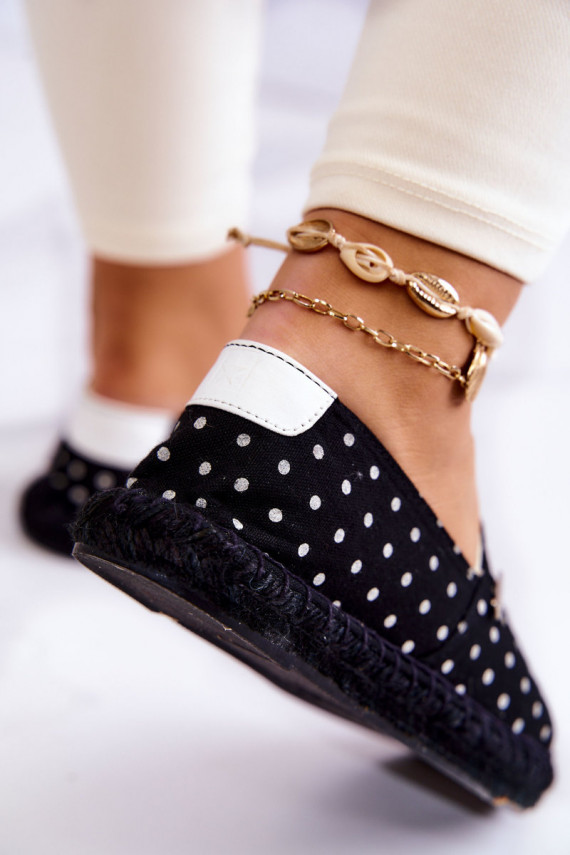 Women's Espadrilles With Polka Dots Big Star JJ274867 Black