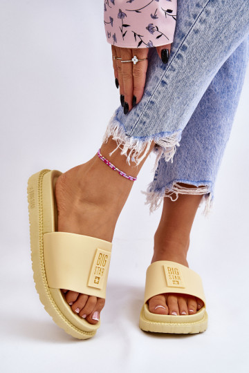 Women's Slippers Big Star LL274427 Yellow 2