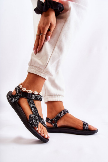 Women's Velcro Sandals Black Venna 2