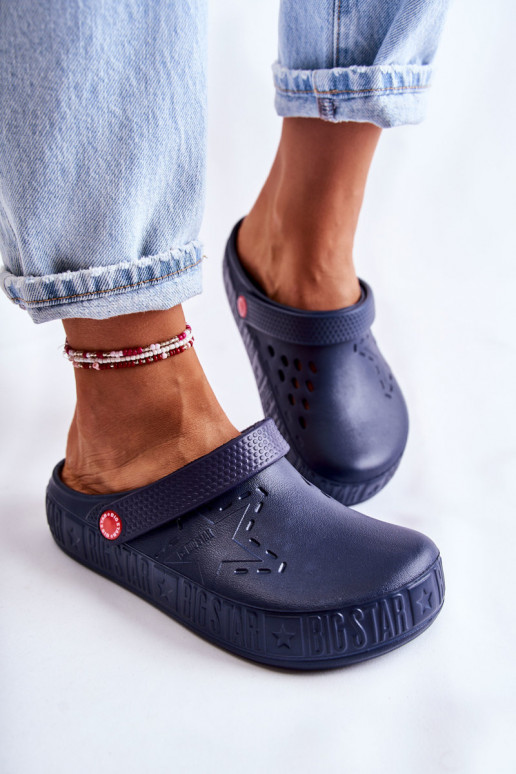 Women's Light Slippers Big Star II275002 Navy