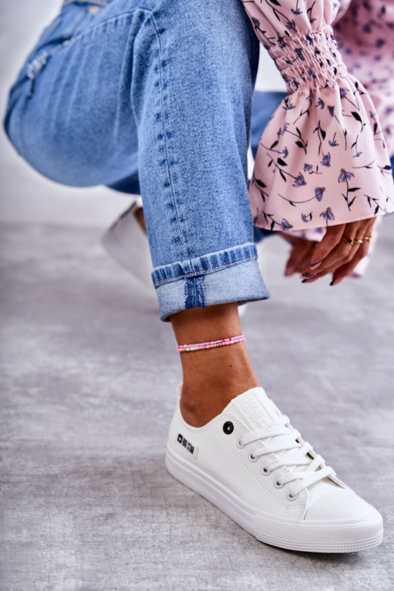 Women's Low Leather Sneakers Big Star KK274010 White