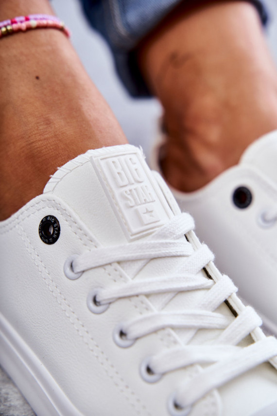 Women's Low Leather Sneakers Big Star KK274010 White