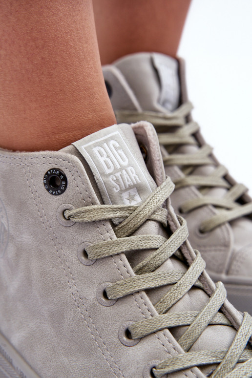 Women's Sneakers Big Star High Warm Grey GG274070