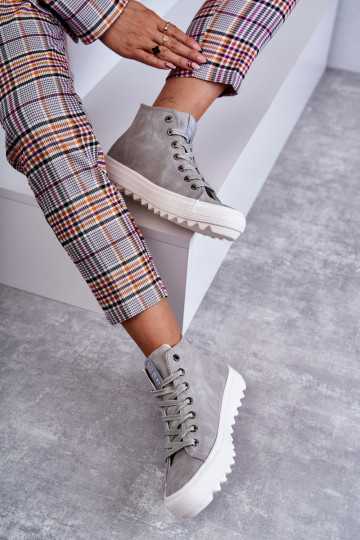 Women's Sneakers Big Star High Warm Grey EE274114 2
