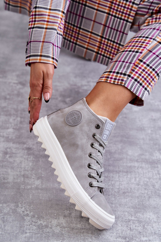 Women's Sneakers Big Star High Warm Grey EE274114