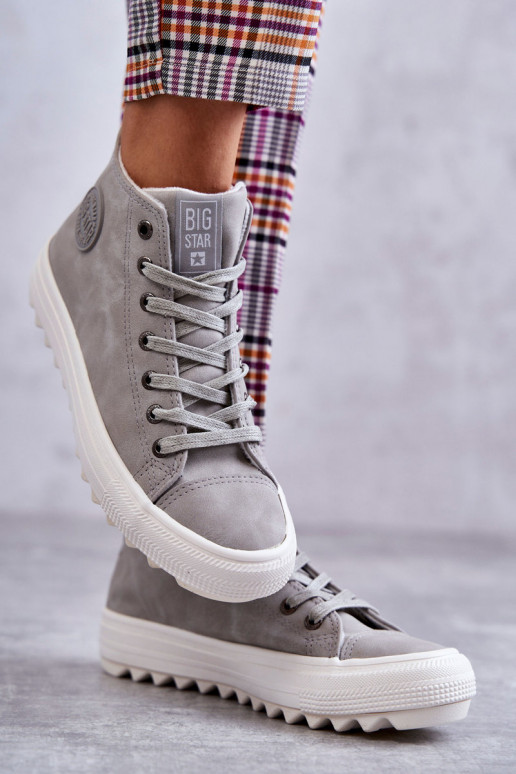 Women's Sneakers Big Star High Warm Grey EE274114