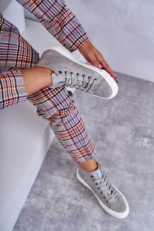 Women's Sneakers Big Star High Warm Grey EE274114