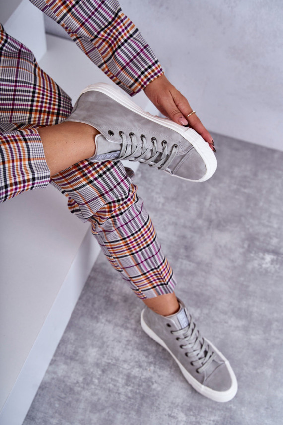 Women's Sneakers Big Star High Warm Grey EE274114