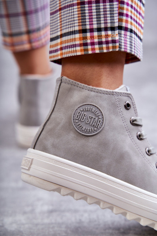 Women's Sneakers Big Star High Warm Grey EE274114