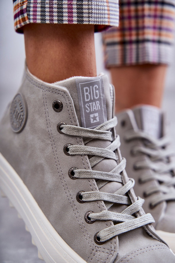 Women's Sneakers Big Star High Warm Grey EE274114