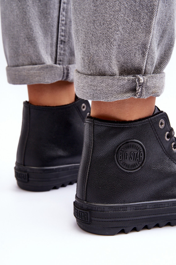 Women's Sneakers Big Star High Warm Black EE274110