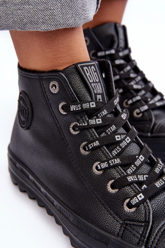 Women's Sneakers Big Star High Warm Black EE274110
