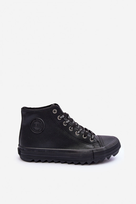 Women's Sneakers Big Star High Warm Black EE274110