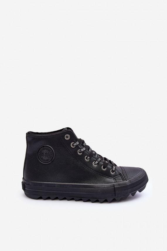 Women's Sneakers Big Star High Warm Black EE274110