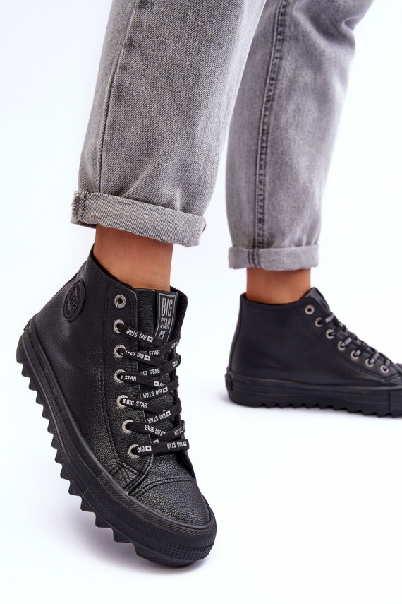Women's Sneakers Big Star High Warm Black EE274110