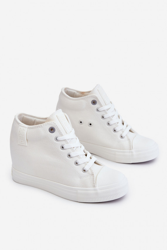 Hidden Wedge High Sneakers Big Star LL274035 White