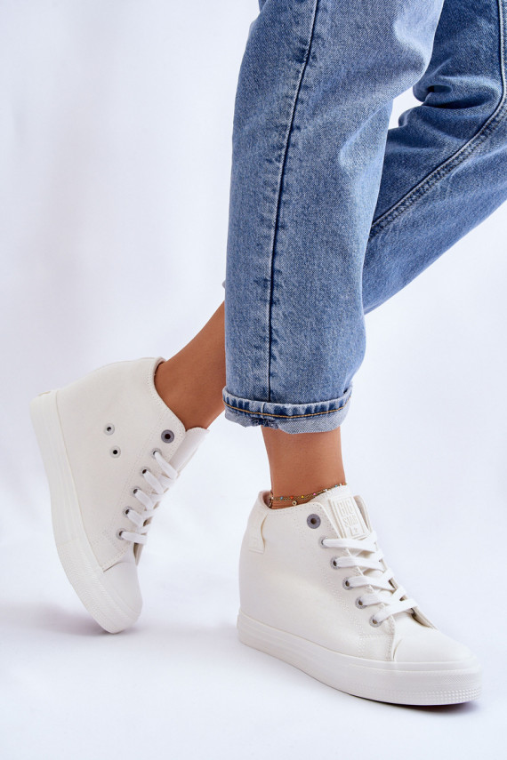 Hidden Wedge High Sneakers Big Star LL274035 White