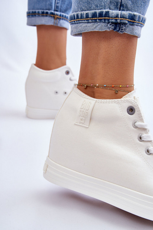 Hidden Wedge High Sneakers Big Star LL274035 White