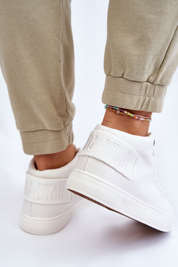 Women's Classic High Top Sneakers Big Star LL274002 White
